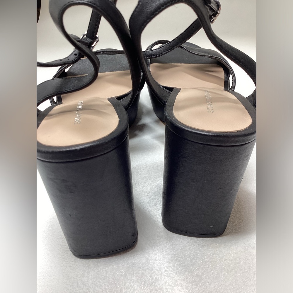 Stuart Weitzman Miami Black Strappy Block Heel Sandals with Ankle Buckle Size 10 - Picture 8 of 16